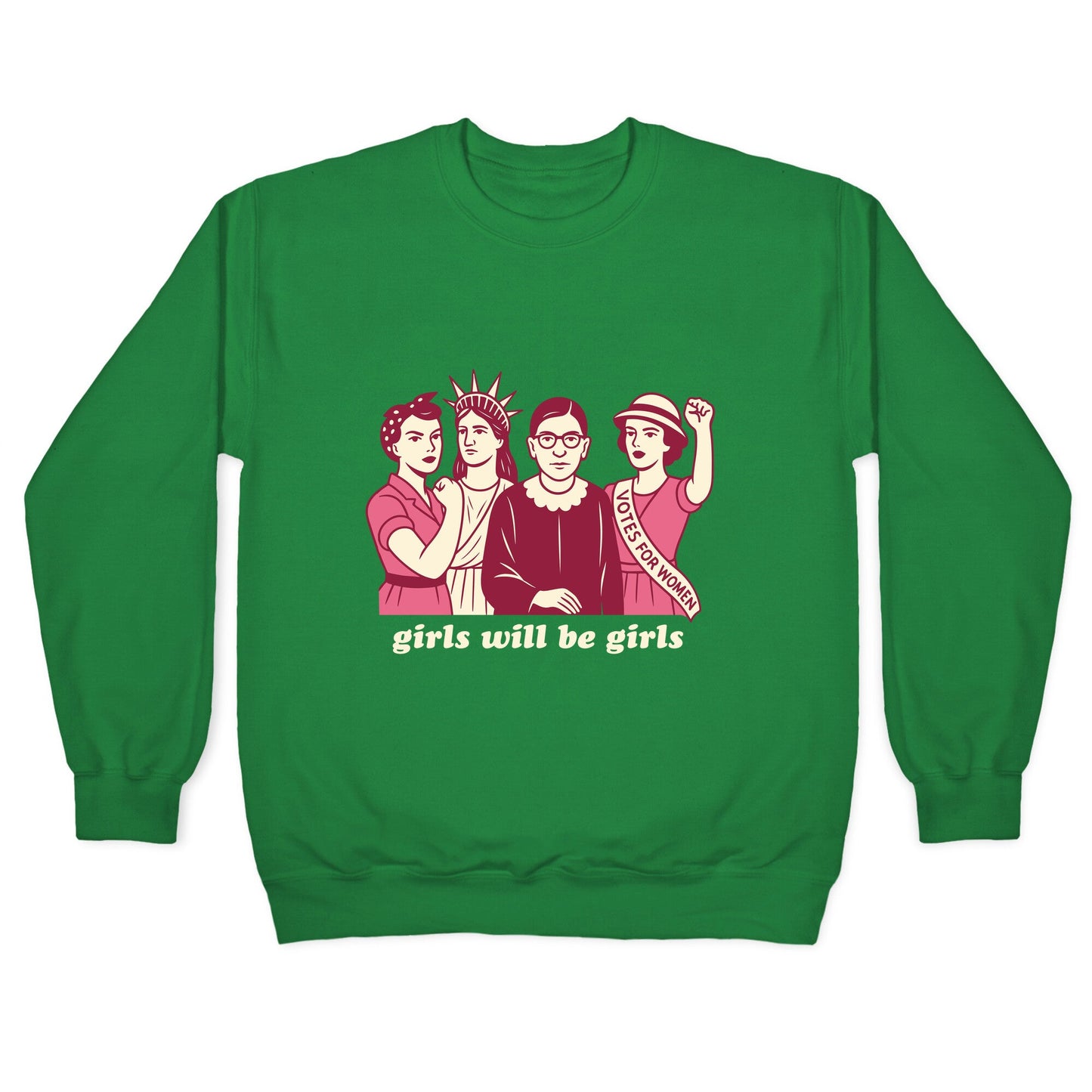 Girls Will Be Girls Fourth of July Crewneck Sweatshirt