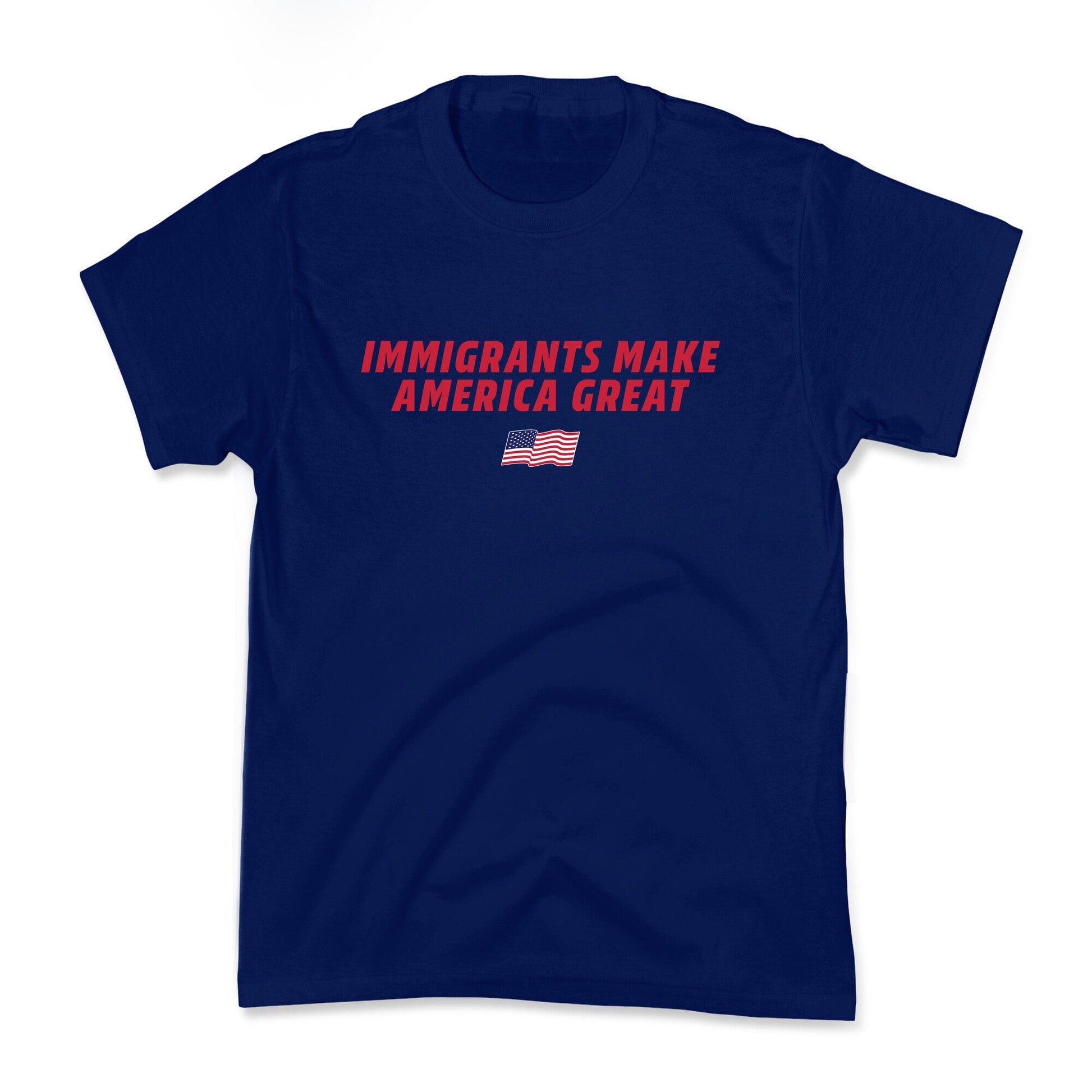 Immigrants Make America Great Flag Kids Tee