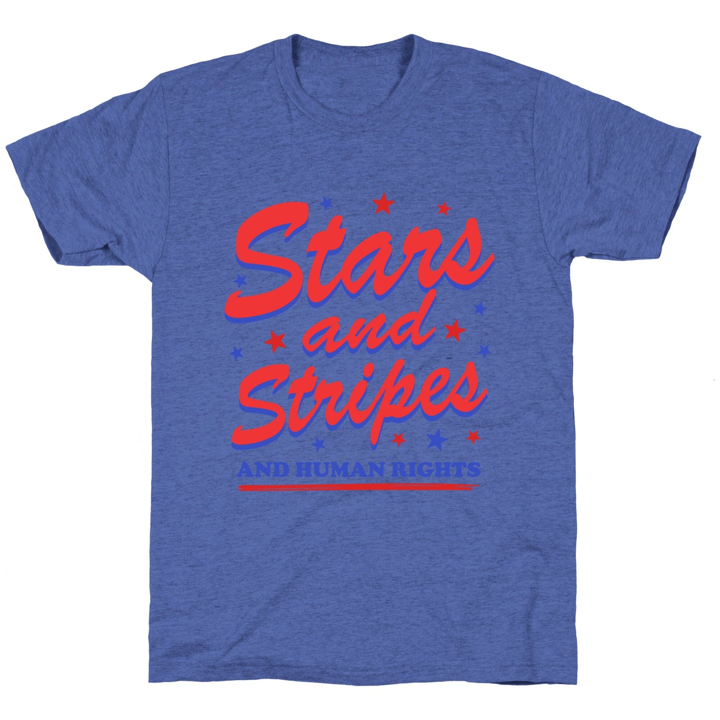 Starts Stripes Human Rights Unisex Triblend Tee