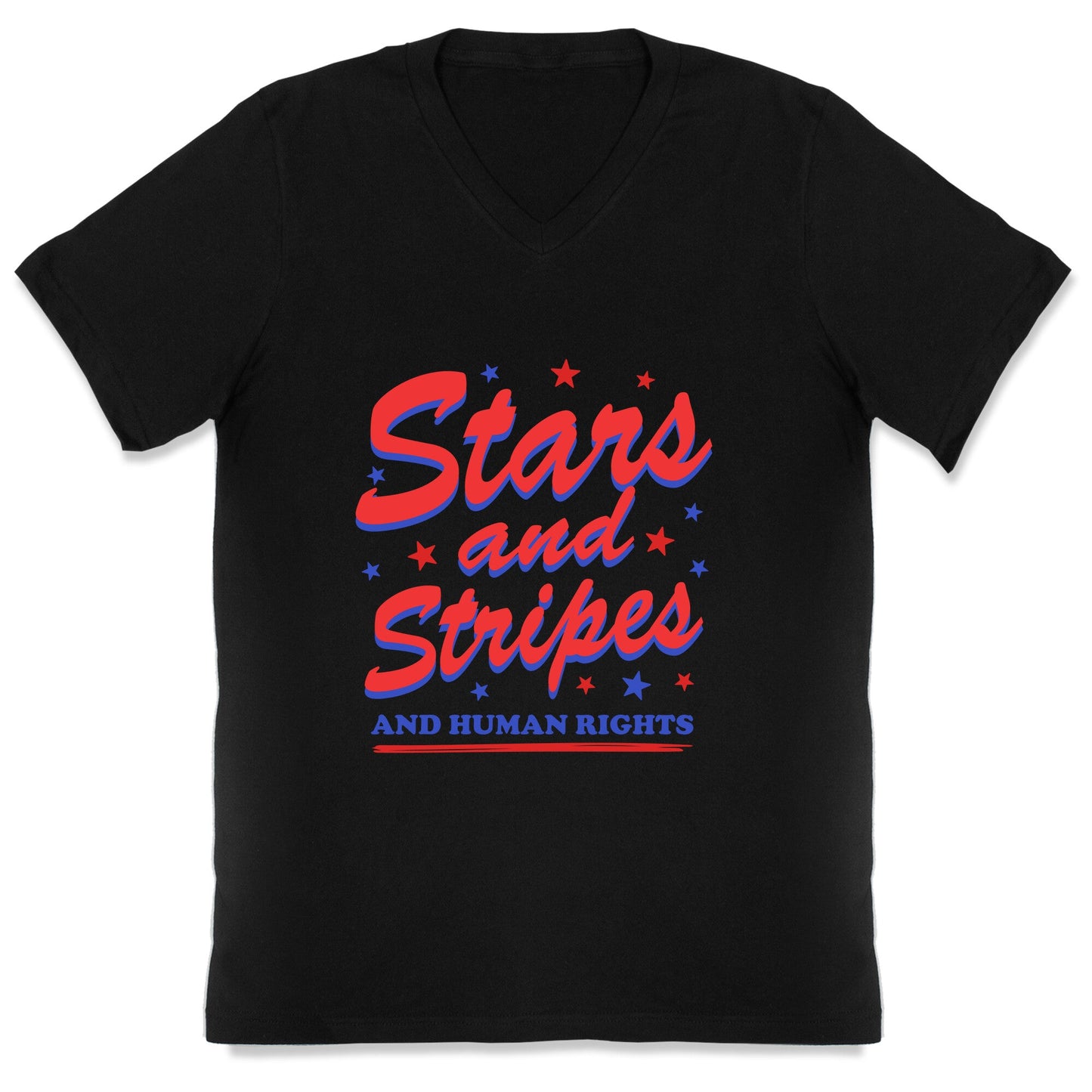 Starts Stripes Human Rights V-Neck