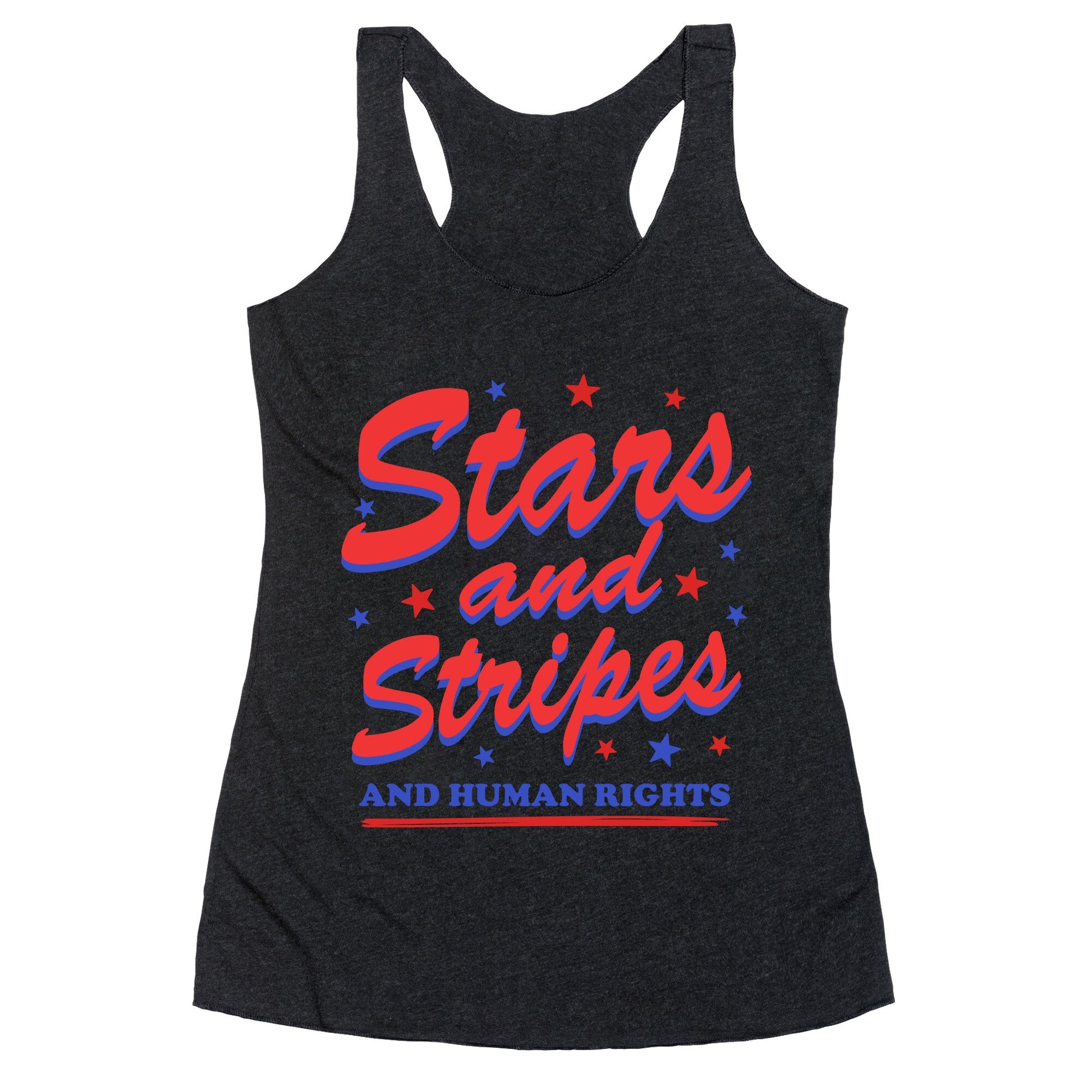 Starts Stripes Human Rights Racerback Tank