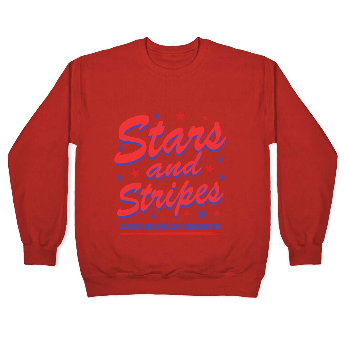 Starts Stripes Human Rights Crewneck Sweatshirt