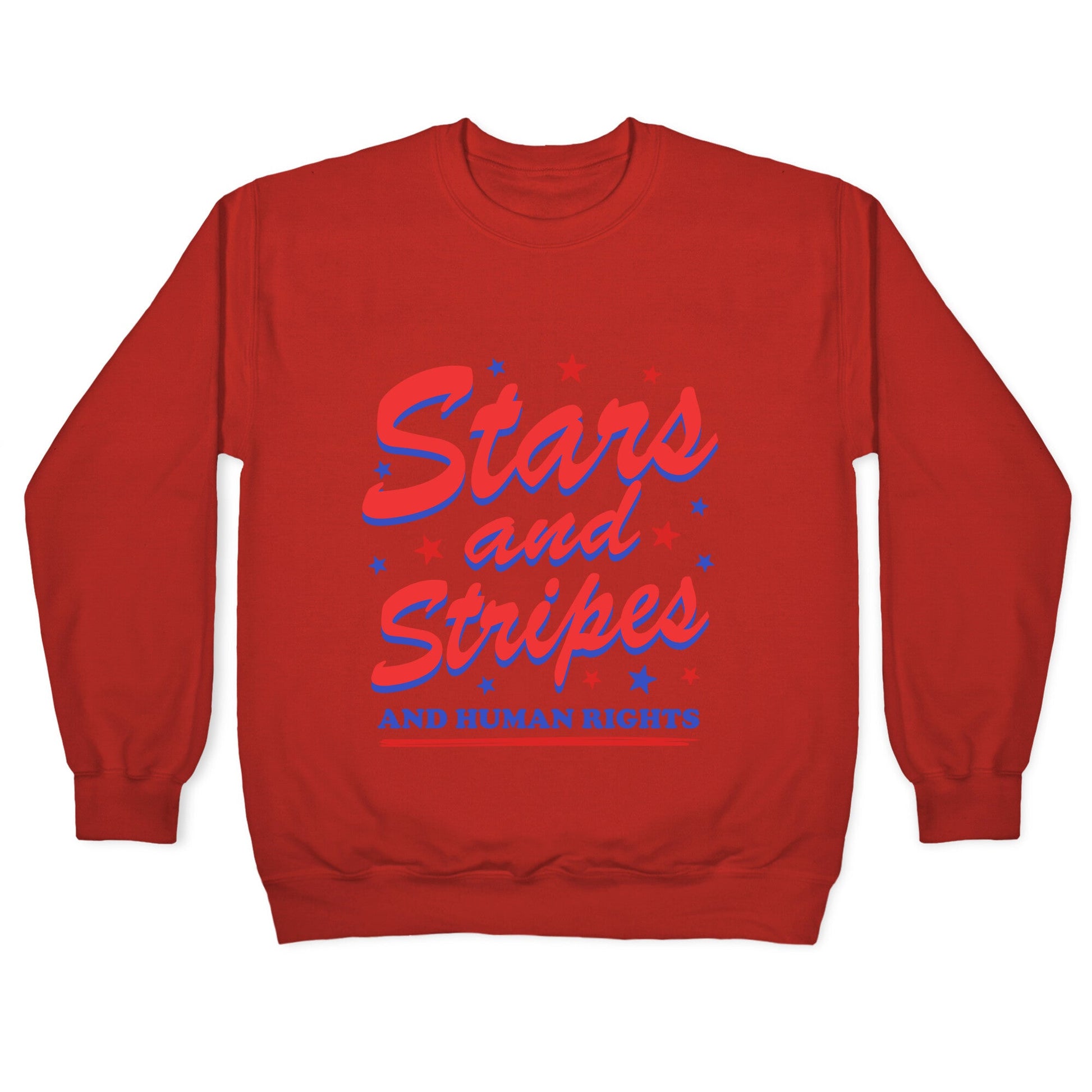 Starts Stripes Human Rights Crewneck Sweatshirt