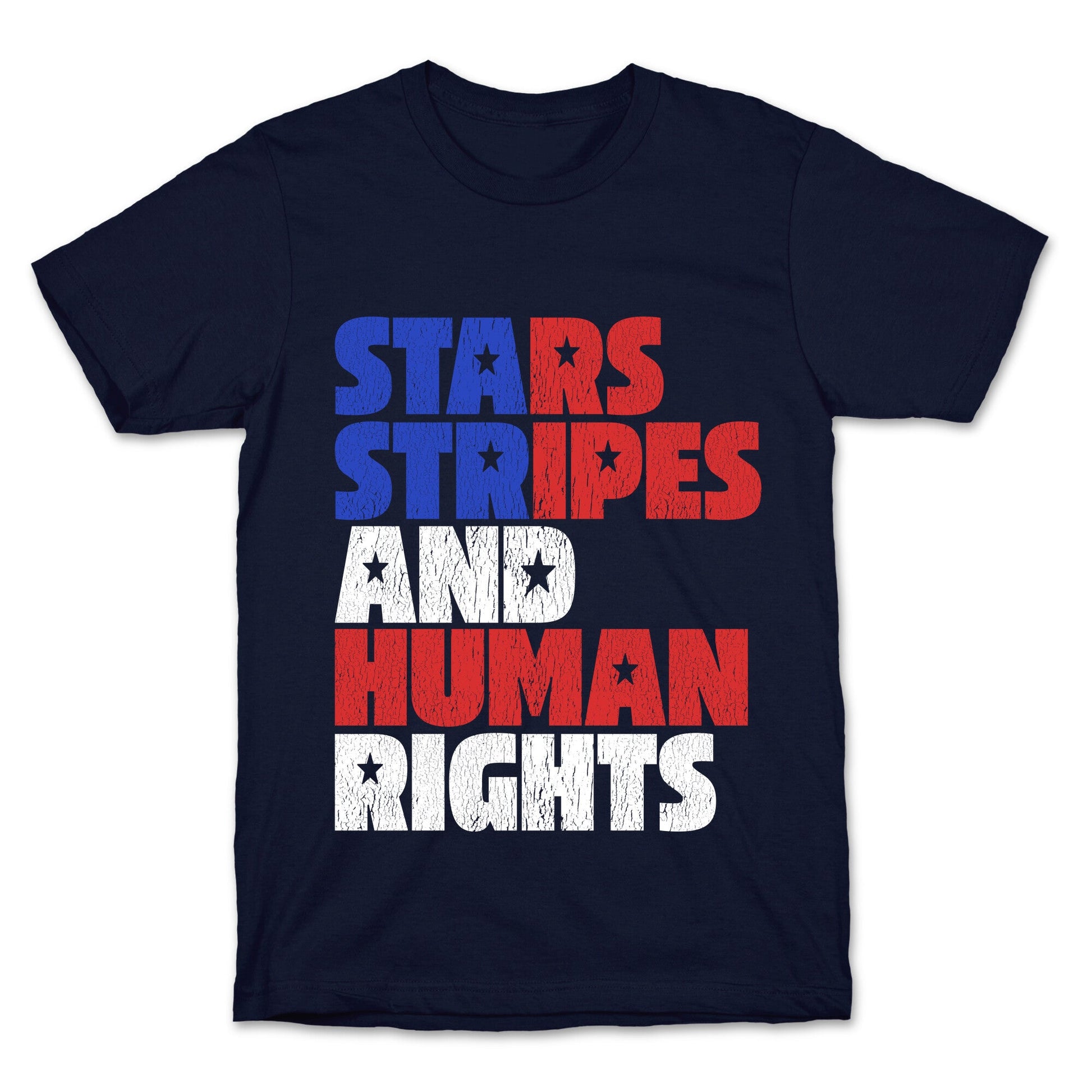 Starts Stripes Human Rights July 4th T-Shirt