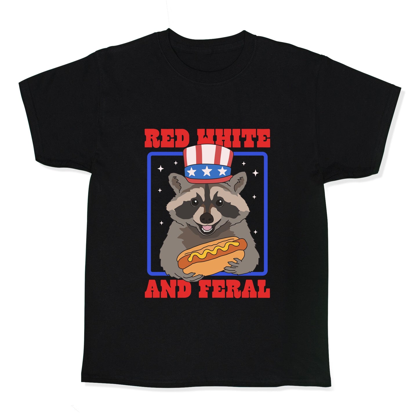 Red White And Feral Kids Tee