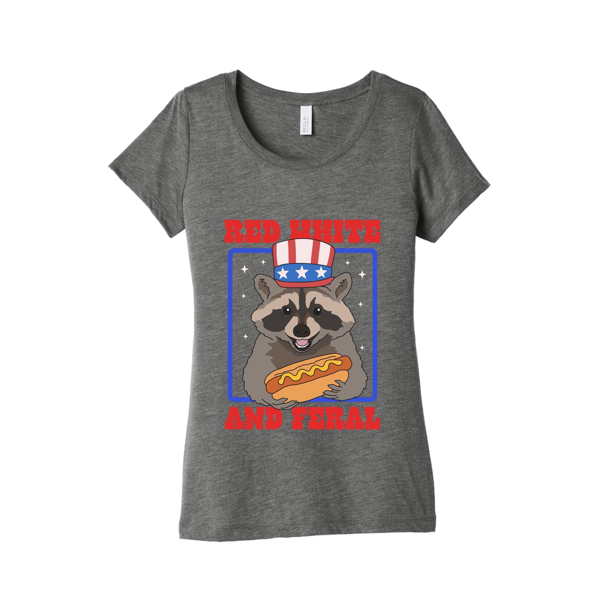 Red White And Feral Womens Triblend Tee