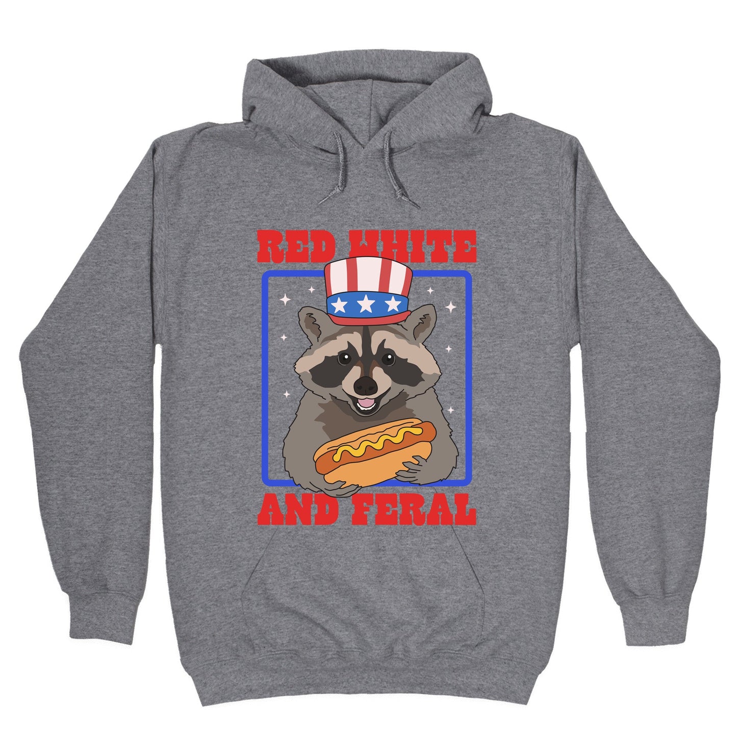 Red White And Feral Hoodie