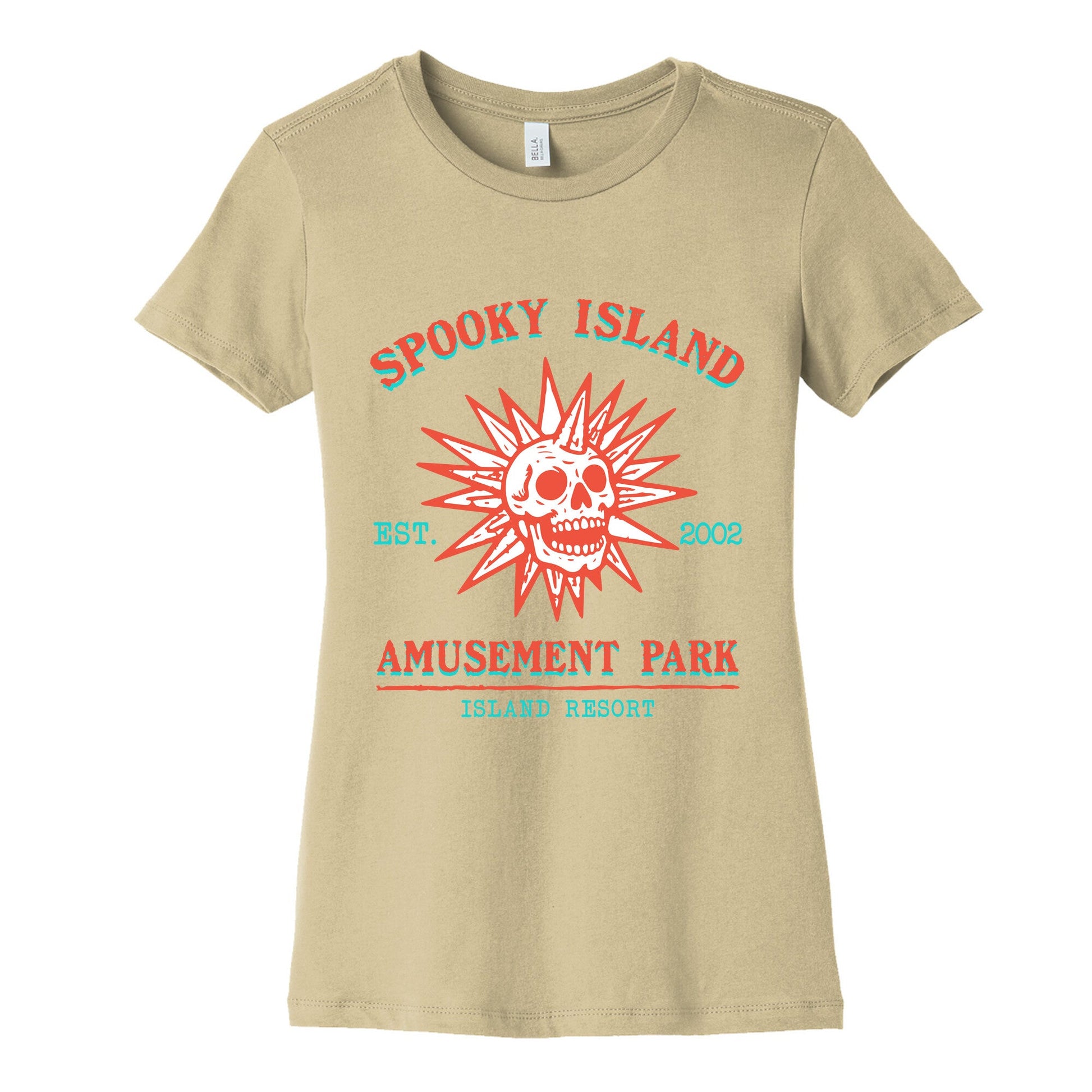 Spooky Island Retro Womens Cotton Tee