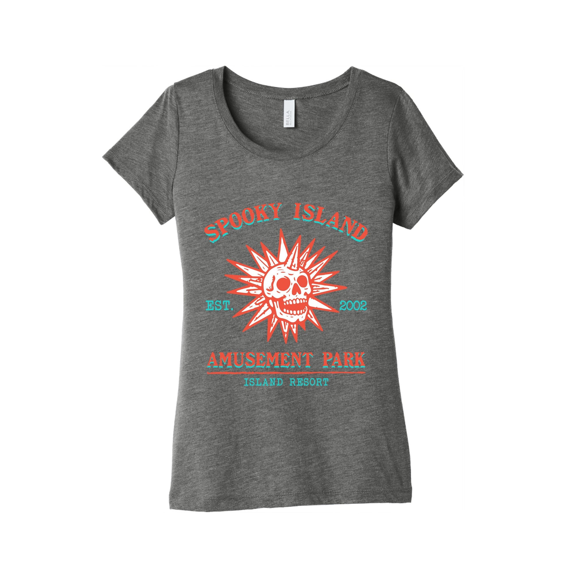 Spooky Island Retro Womens Triblend Tee
