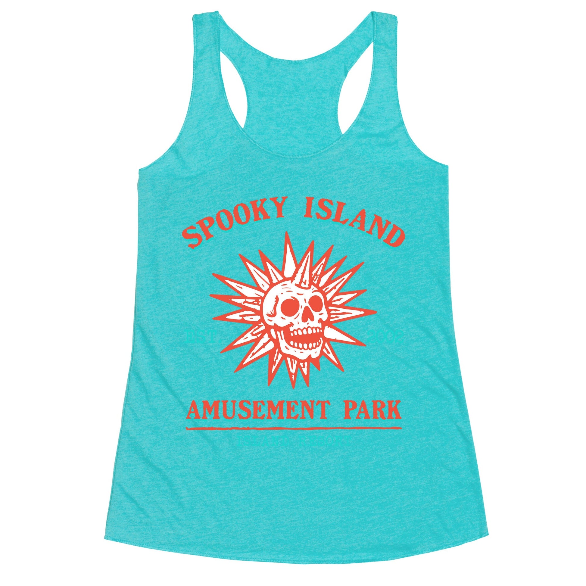Spooky Island Retro Racerback Tank