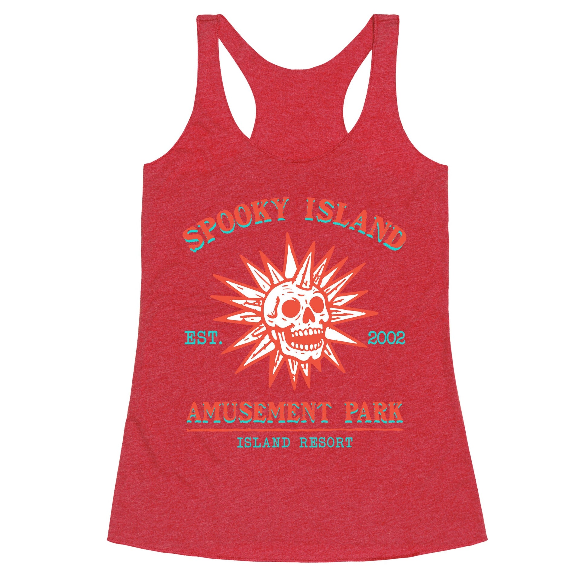 Spooky Island Retro Racerback Tank