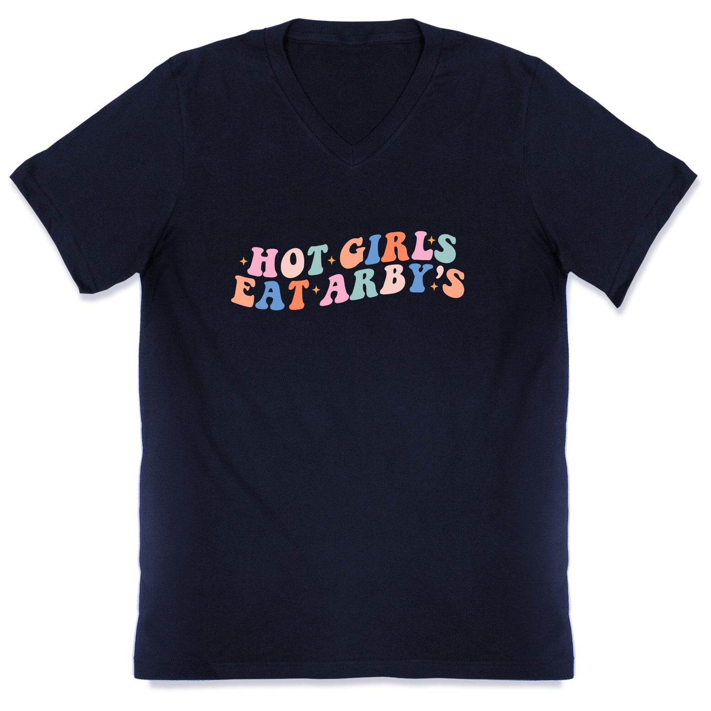 Hot Girls Eat Arbys Retro V-Neck