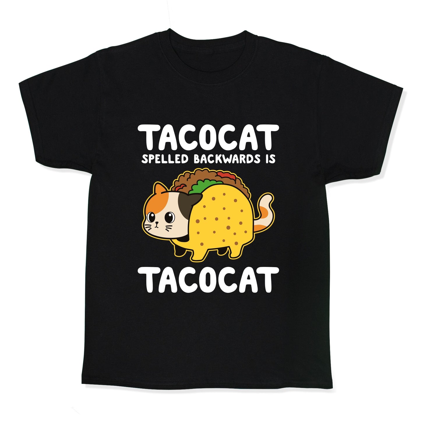 Tacocat Spelled Backwards Kids Tee