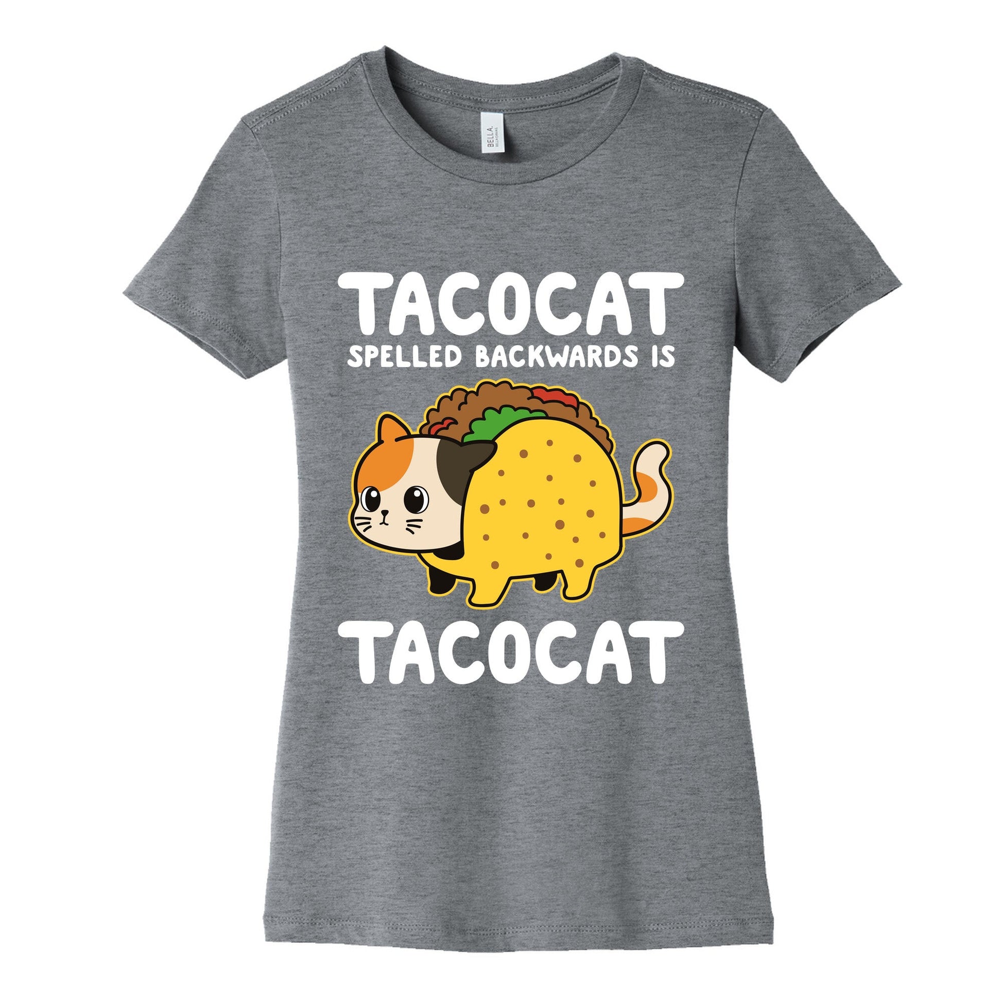 Tacocat Spelled Backwards Womens Cotton Tee