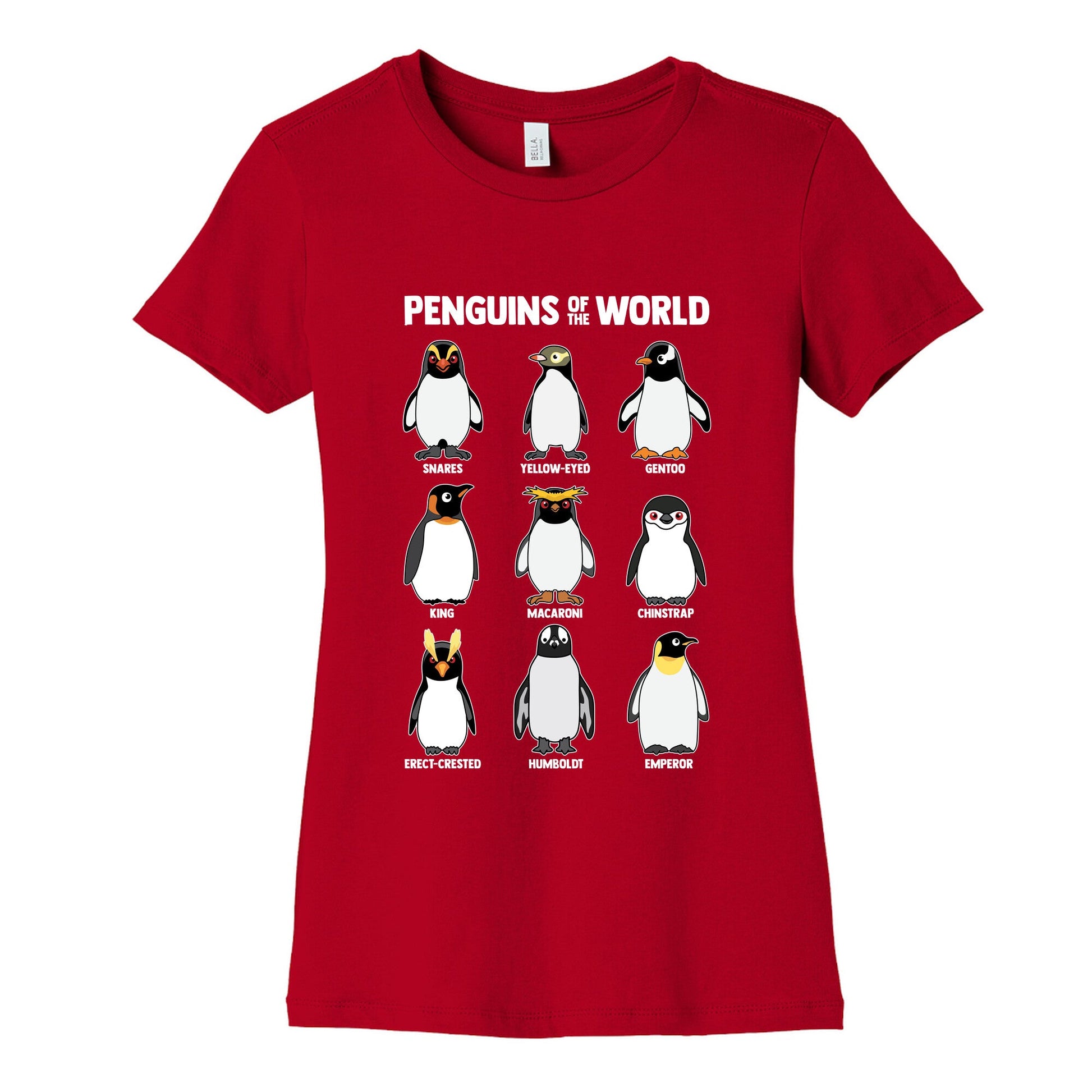 Penguins of the World Womens Cotton Tee
