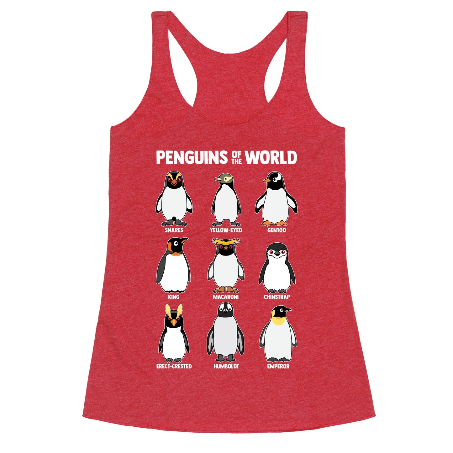 Penguins of the World Racerback Tank