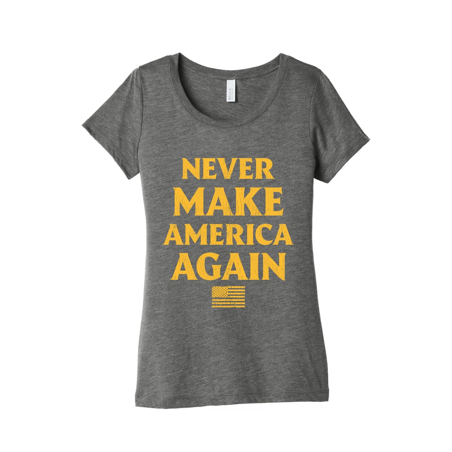 Trump Never Make America Again Womens Triblend Tee