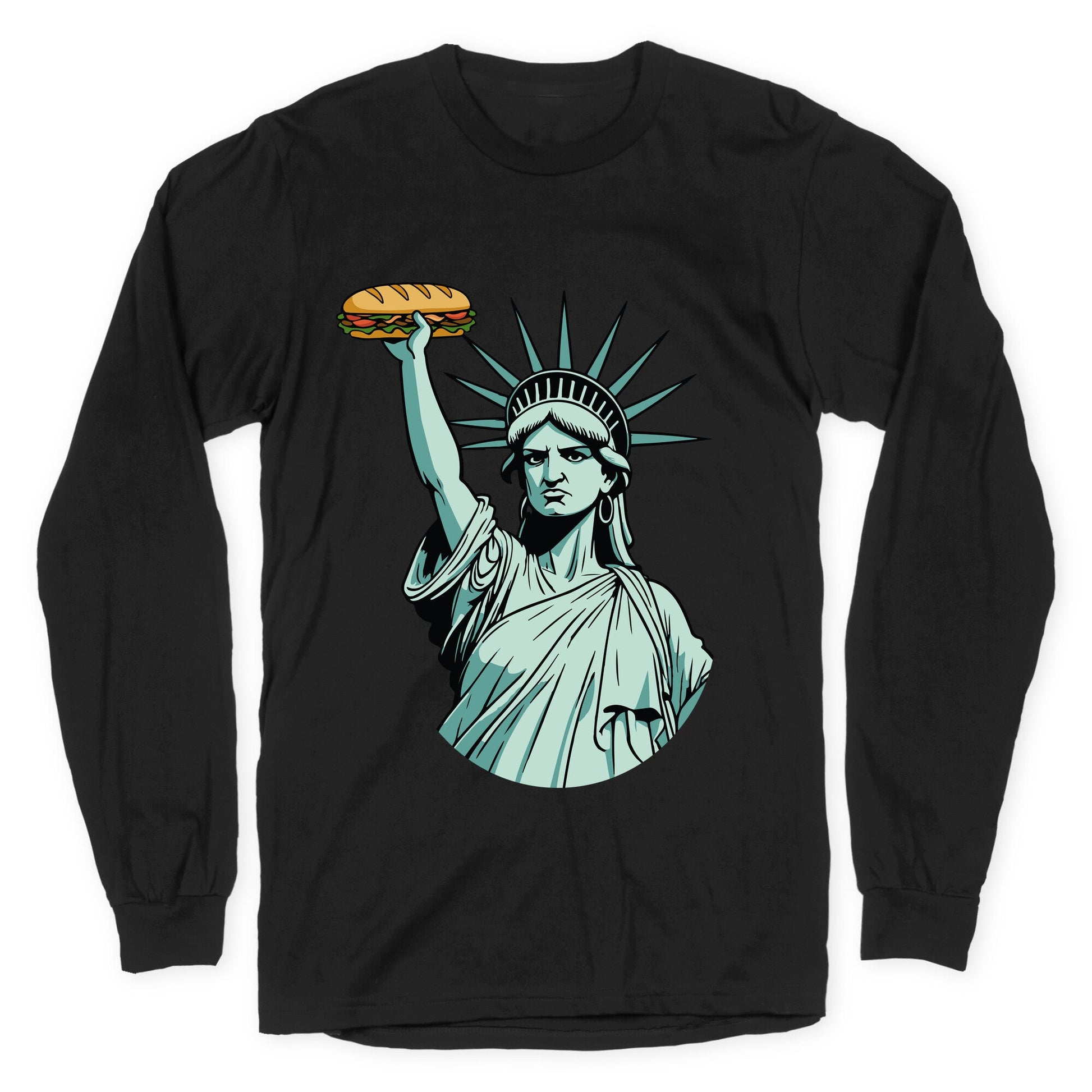 Statue of Liberty Sandwich Guy DC Longsleeve Tee