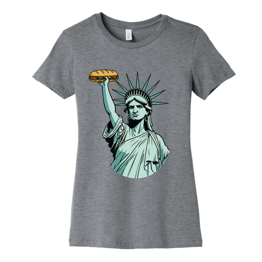 Statue of Liberty Sandwich Guy DC Womens Cotton Tee