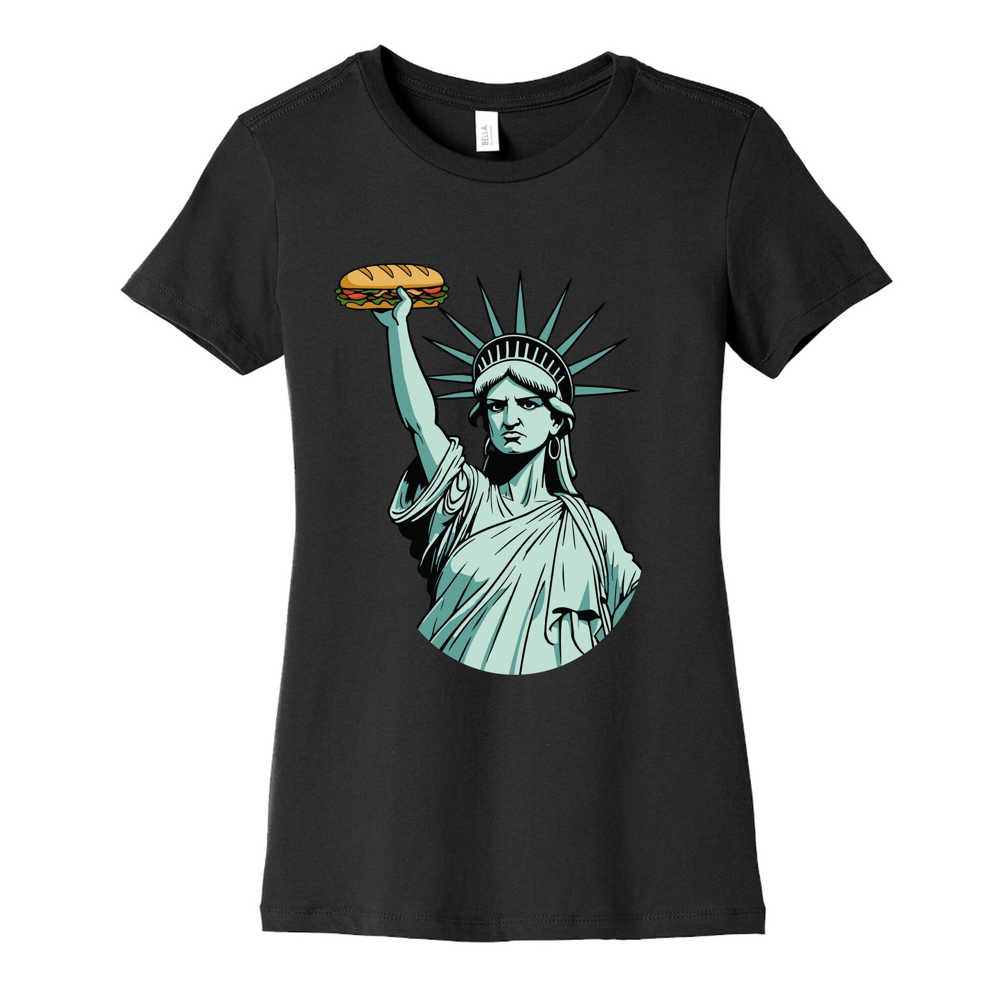 Statue of Liberty Sandwich Guy DC Womens Cotton Tee
