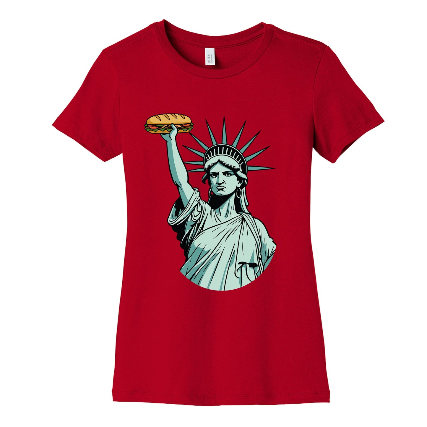 Statue of Liberty Sandwich Guy DC Womens Cotton Tee