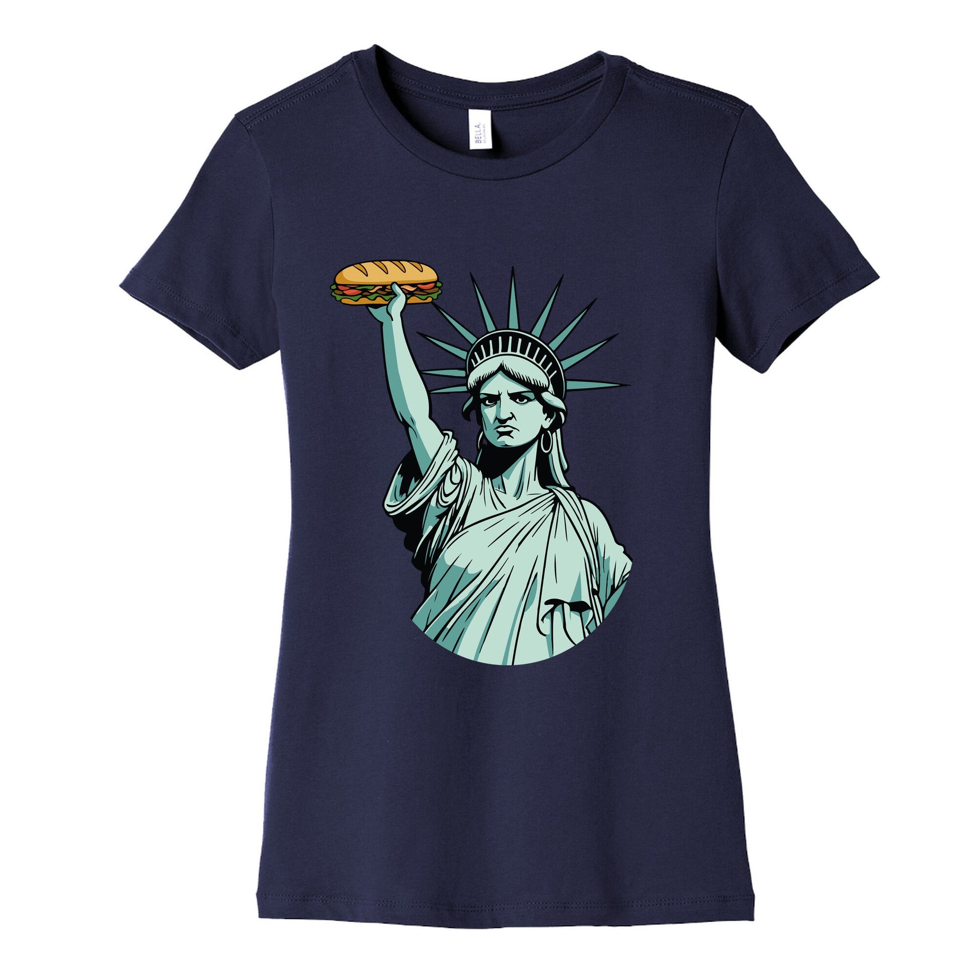 Statue of Liberty Sandwich Guy DC Womens Cotton Tee