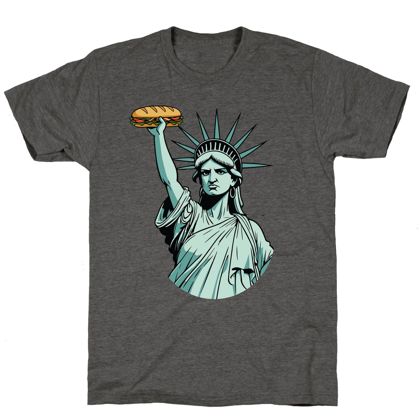 Statue of Liberty Sandwich Guy DC Unisex Triblend Tee