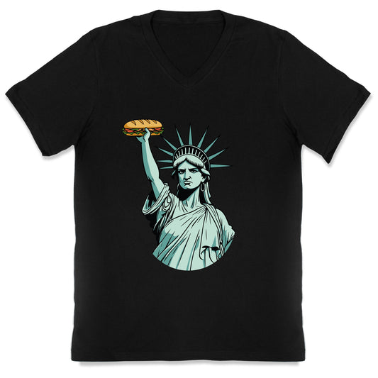 Statue of Liberty Sandwich Guy DC V-Neck
