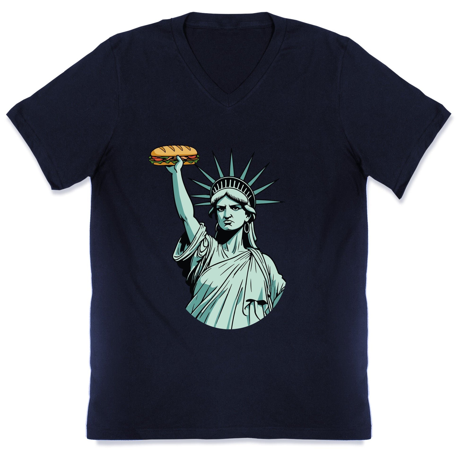 Statue of Liberty Sandwich Guy DC V-Neck