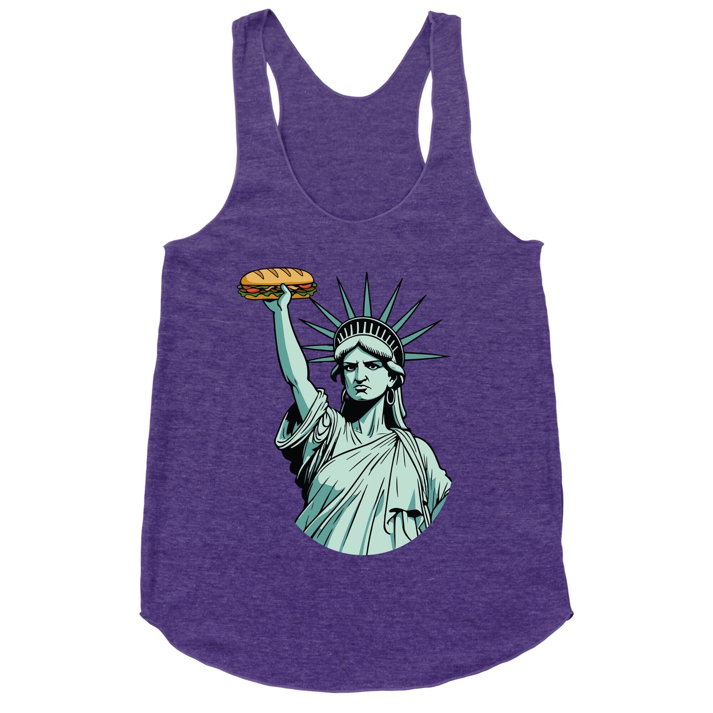 Statue of Liberty Sandwich Guy DC Racerback Tank
