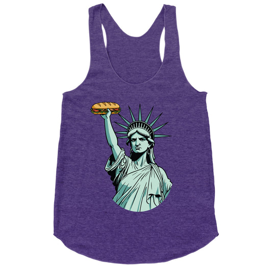 Statue of Liberty Sandwich Guy DC Racerback Tank