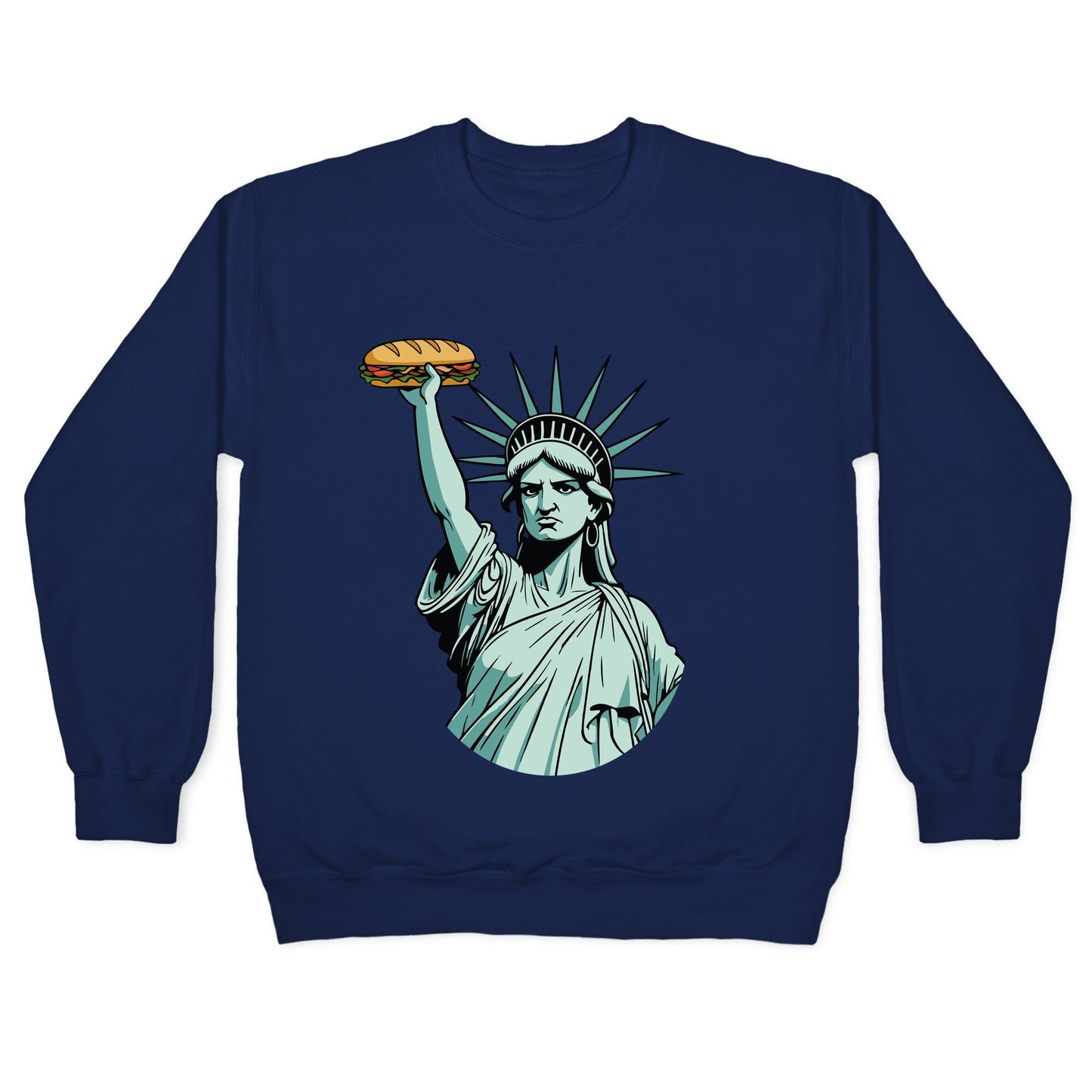 Statue of Liberty Sandwich Guy DC Crewneck Sweatshirt