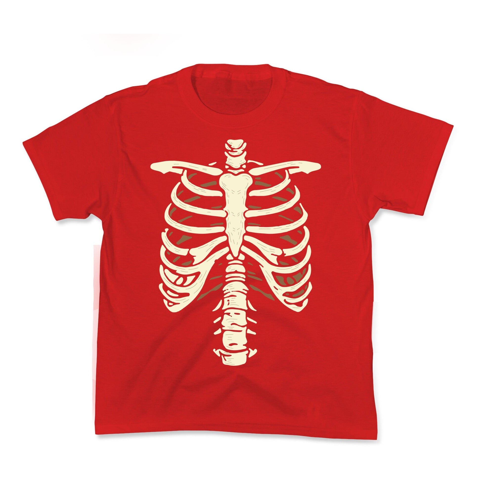 Skeleton Rib Cage Halloween Costume Kids Tee