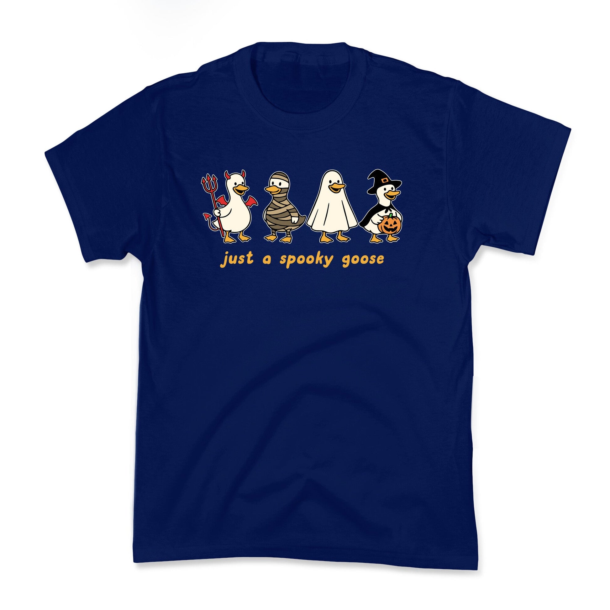 Halloween Just A Spooky Goose Kids Tee