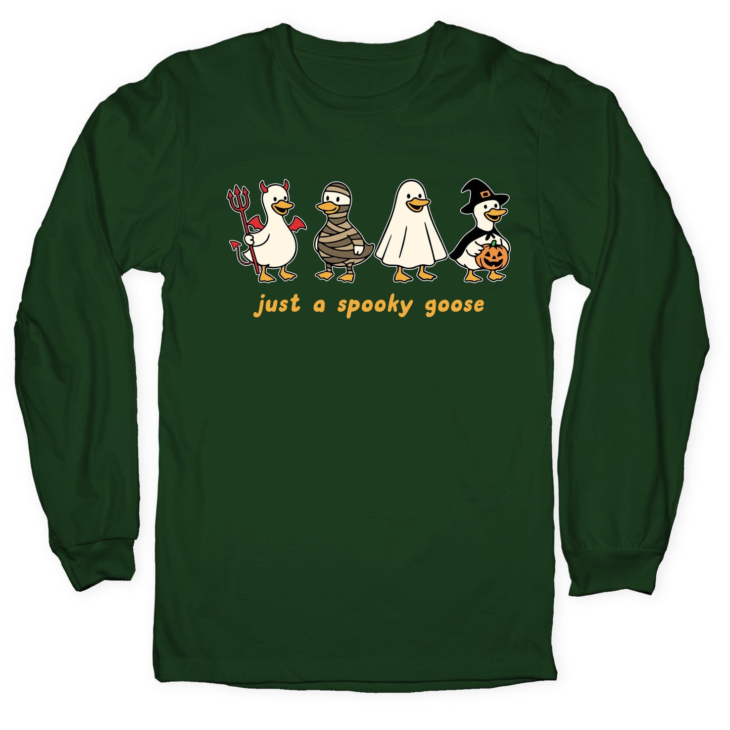 Halloween Just A Spooky Goose Longsleeve Tee
