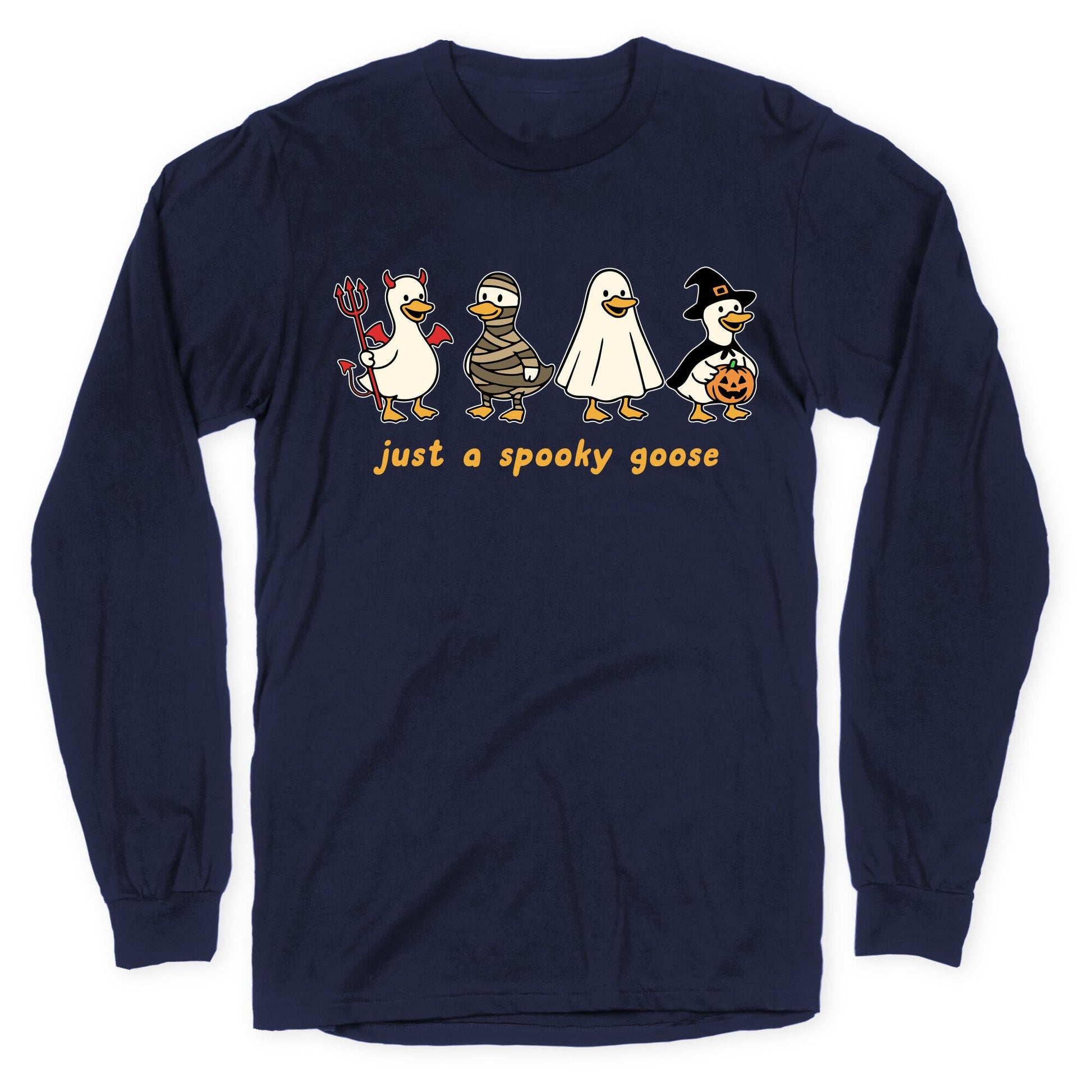 Halloween Just A Spooky Goose Longsleeve Tee