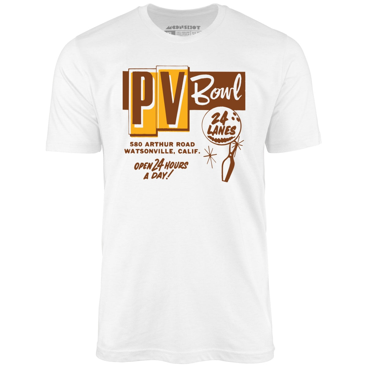 PV Bowl - Watsonville, CA - Vintage Bowling Alley - Unisex T-Shirt