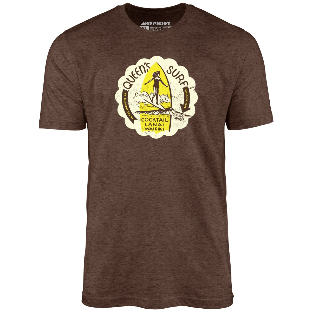 Queen's Surf - Waikiki, HI - Vintage Tiki Bar - Unisex T-Shirt