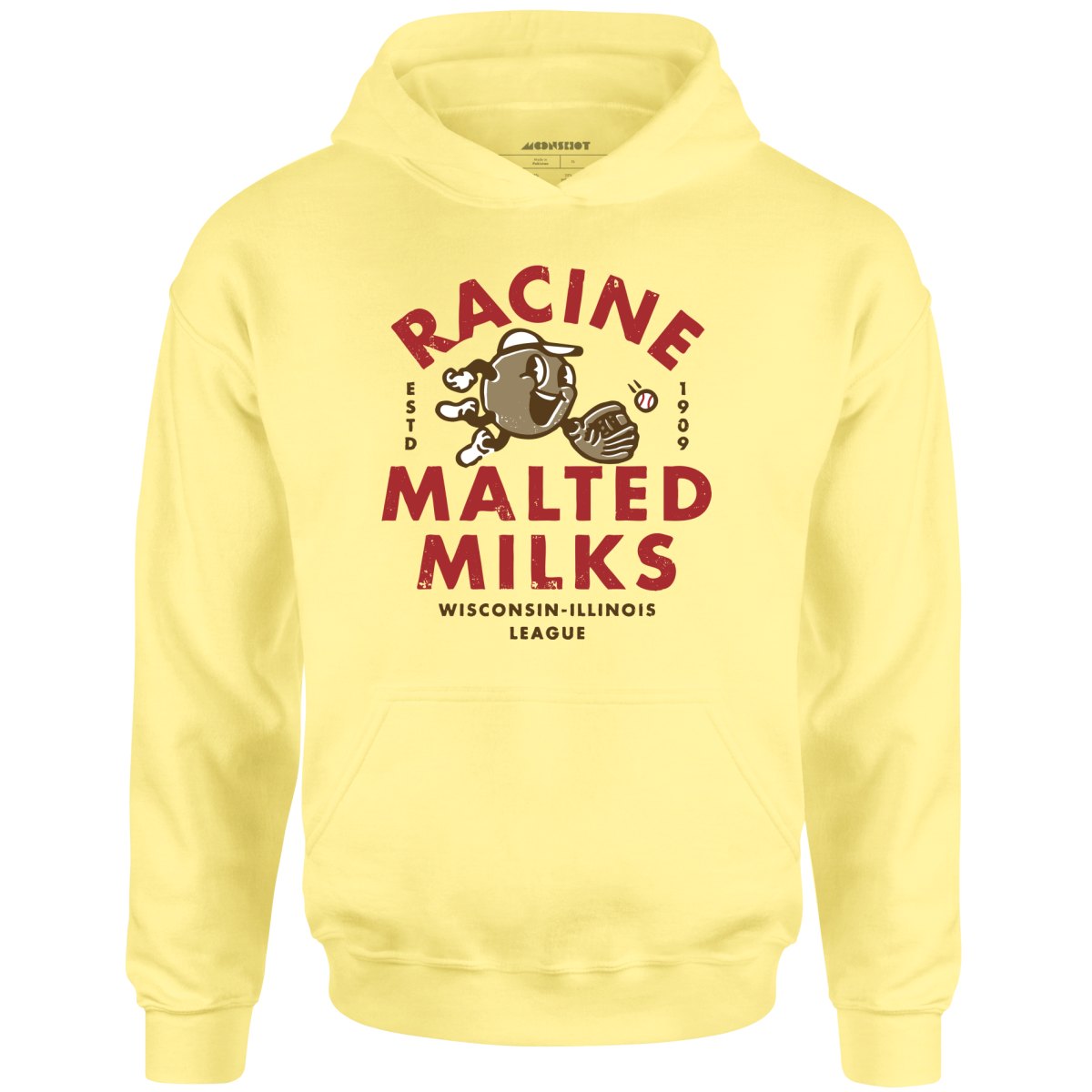Racine Malted Milks- Wisconsin - Vintage Defunct Baseball Teams - Unisex Hoodie