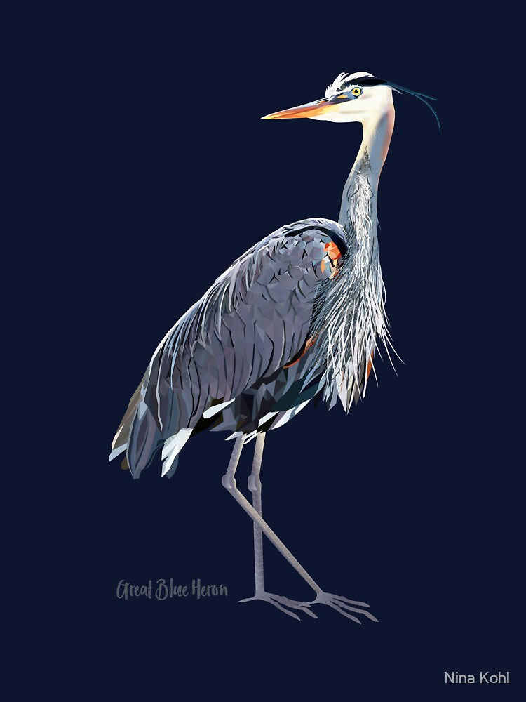 Great Blue Heron Wildlife Bird by Nina Kohl