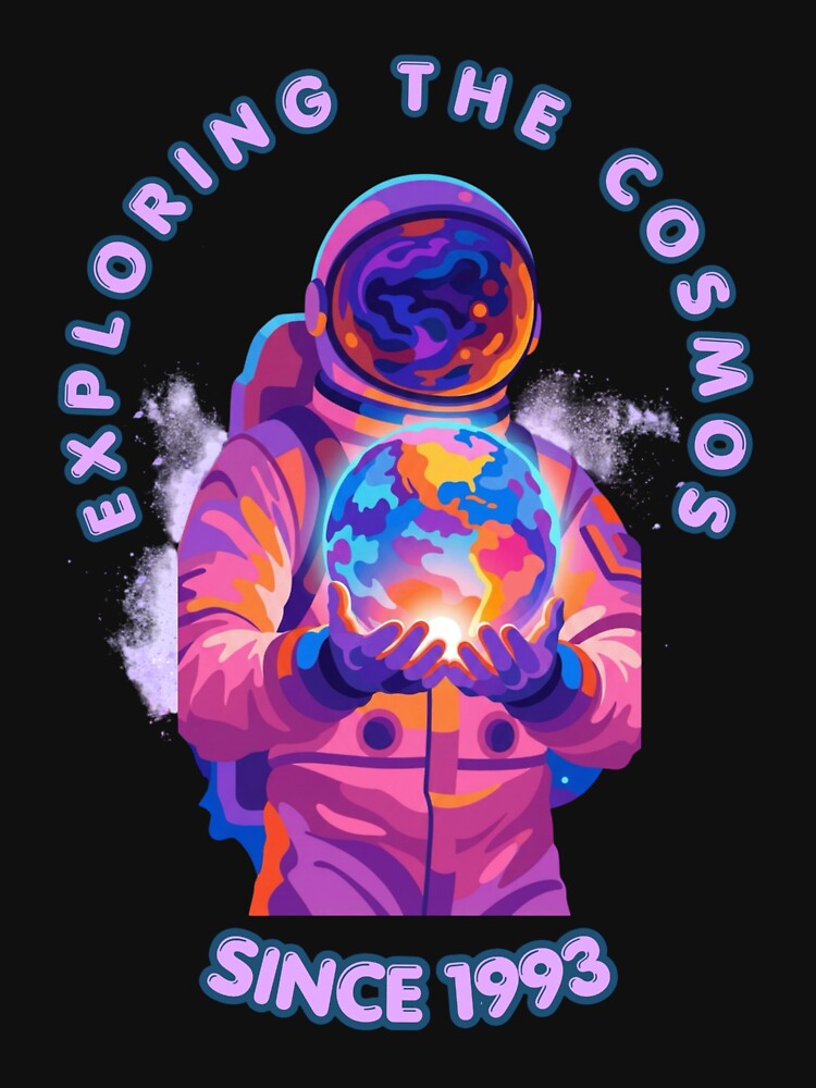 Exploring the Cosmos Since 1993 – Colorful Astronaut Art by MedCanvas