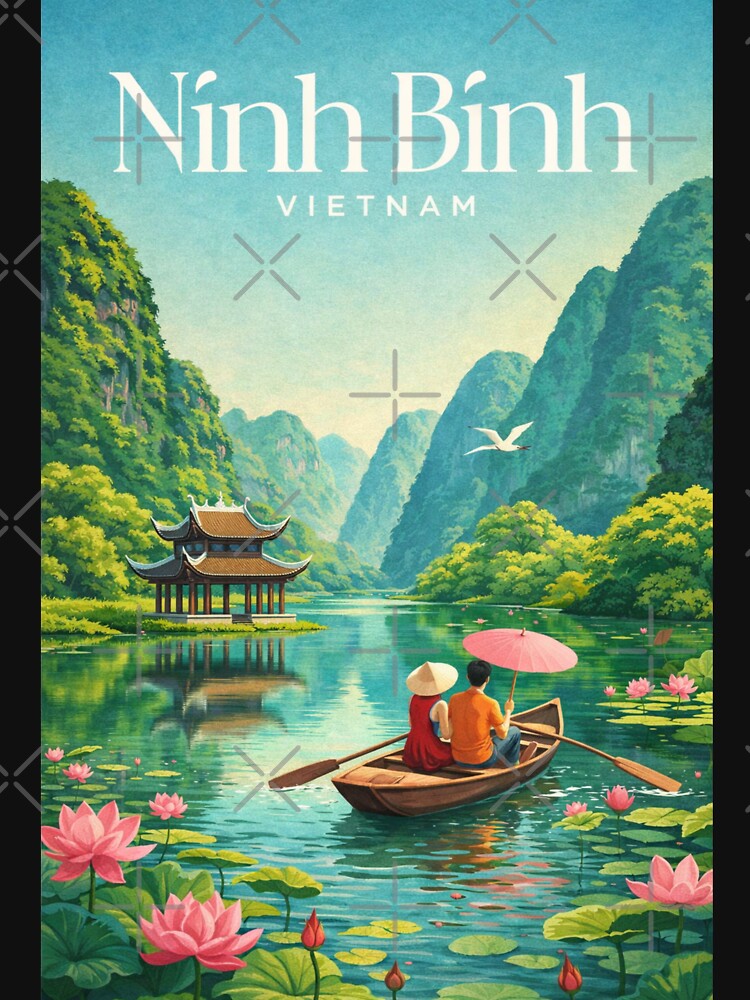 Ninh Binh Vietnam Trang An Lotus River Boat Scenic Landscape by Places On Earth