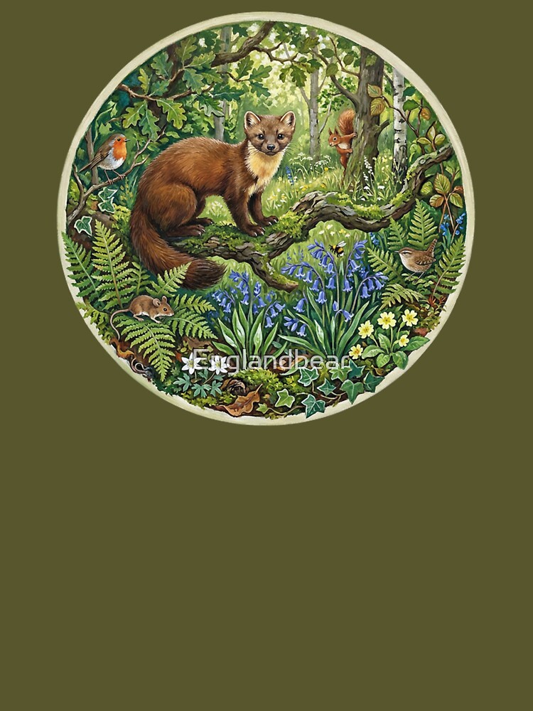 Classic British Pine Marten Woodland Scene by Englandbear