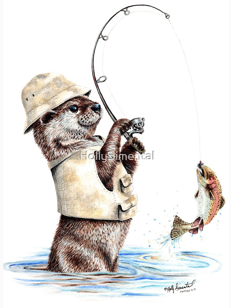 Nature's Fisherman - otter trout fishing by HollySimental