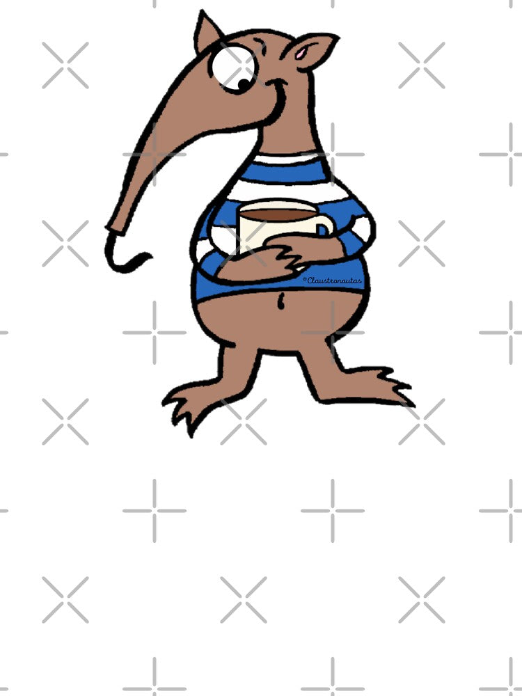 Charming Coffee-Loving Anteater Illustration by Claustronautas
