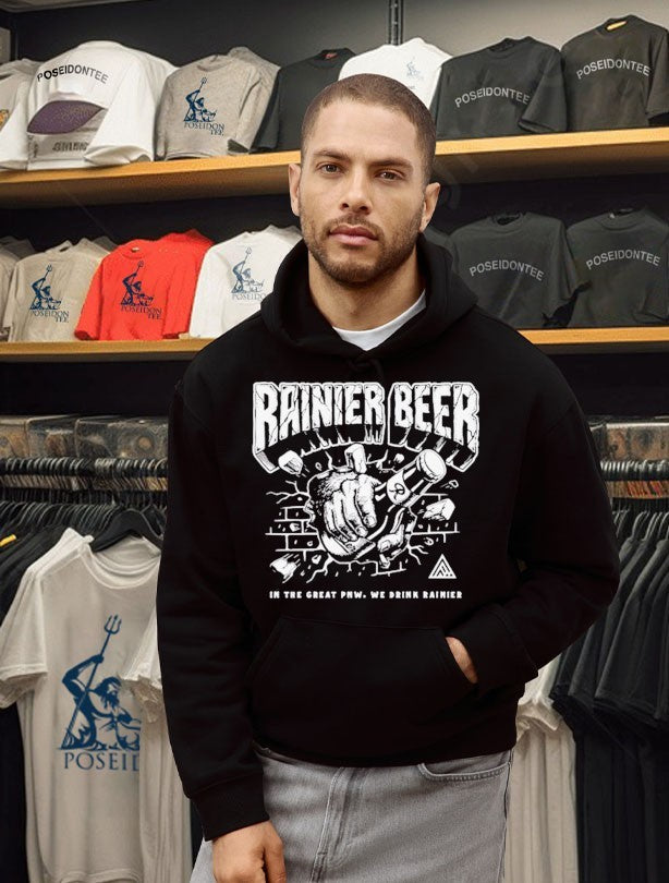 Rainier Beer Sasquatch Smash In The Great Pnw We Drink Rainier T-shirt