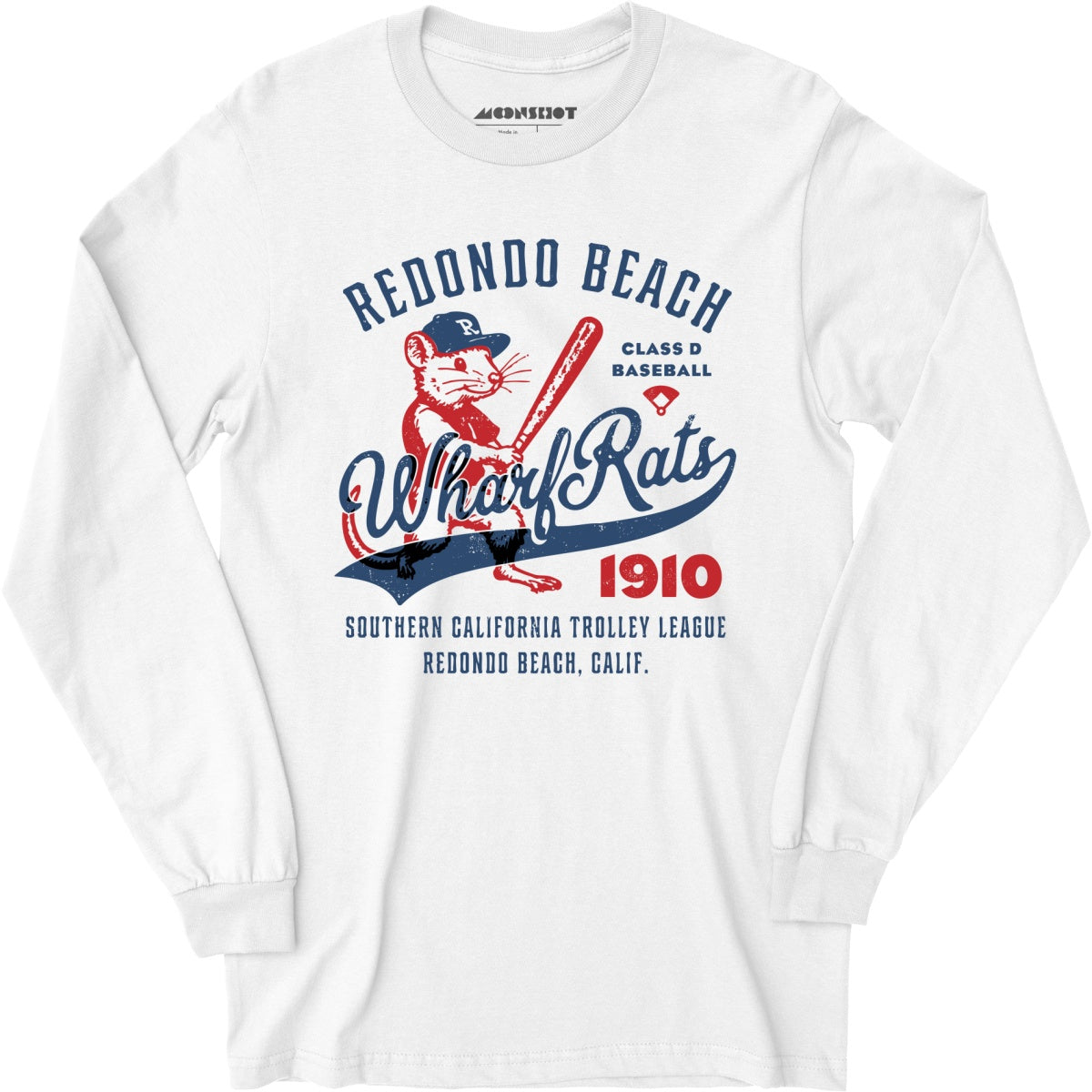 Redondo Beach Wharf Rats - California - Vintage Defunct Baseball Teams - Long Sleeve T-Shirt