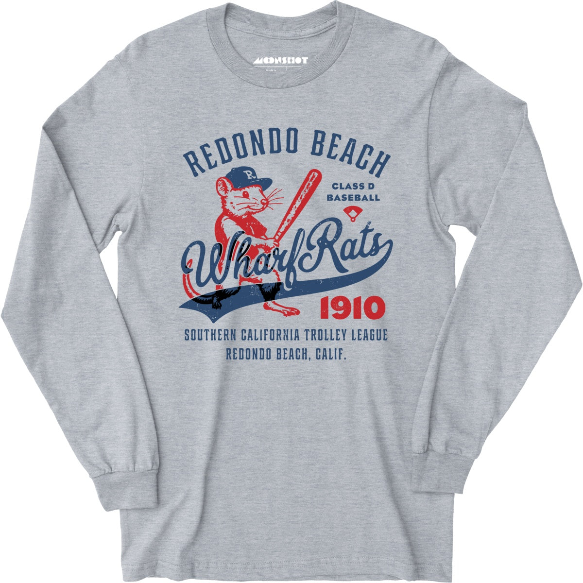 Redondo Beach Wharf Rats - California - Vintage Defunct Baseball Teams - Long Sleeve T-Shirt