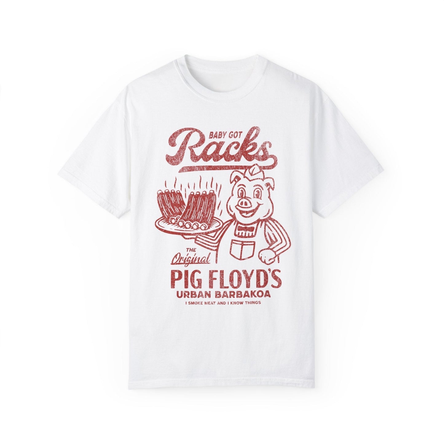 Retro Babby Got Racks Funny Meat Grill T-shirt