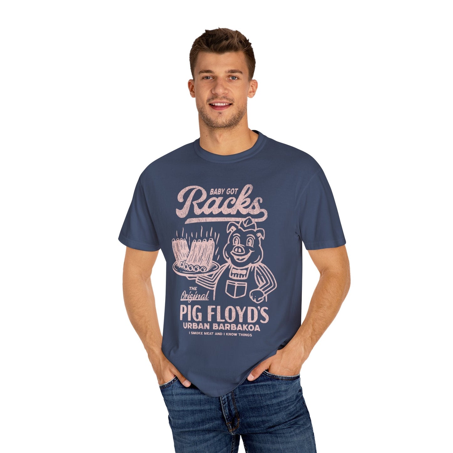 Retro Babby Got Racks Funny Meat Grill T-shirt